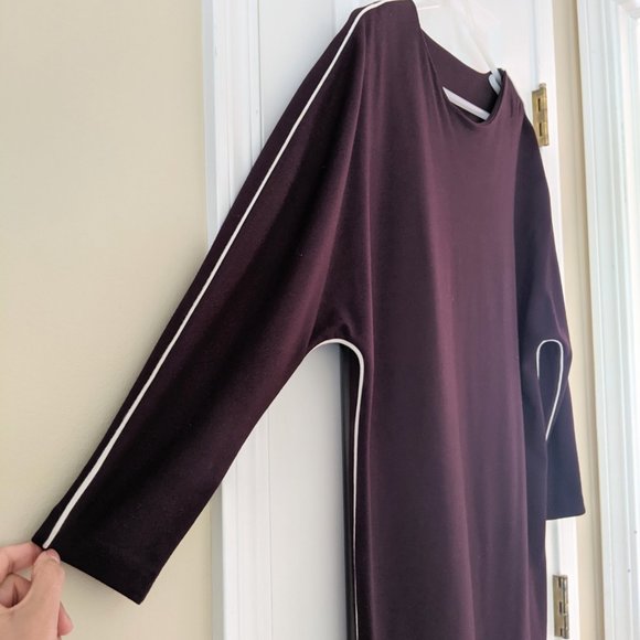 & other stories Plum 3/4 Sleeve Shift Dress, US 6 - Picture 5 of 7